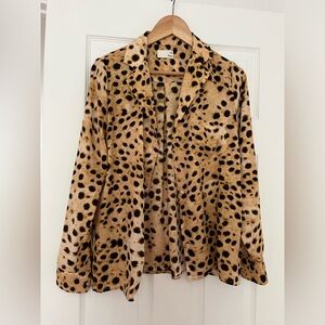 Leopard Print Wilfred Blouse